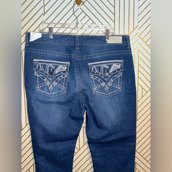VGS Skinny Jeans Size 20 Embellished Pocket Bling Stretch Denim new with tags - Picture 4 of 13